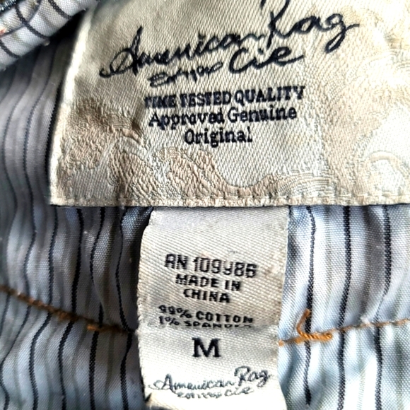 American Rag Cie Women's Semi-Cropped Studded 3/4 Sleeve Jean Jacket Size M - Picture 12 of 13